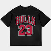 Bulls 23 Oversized Black Tee